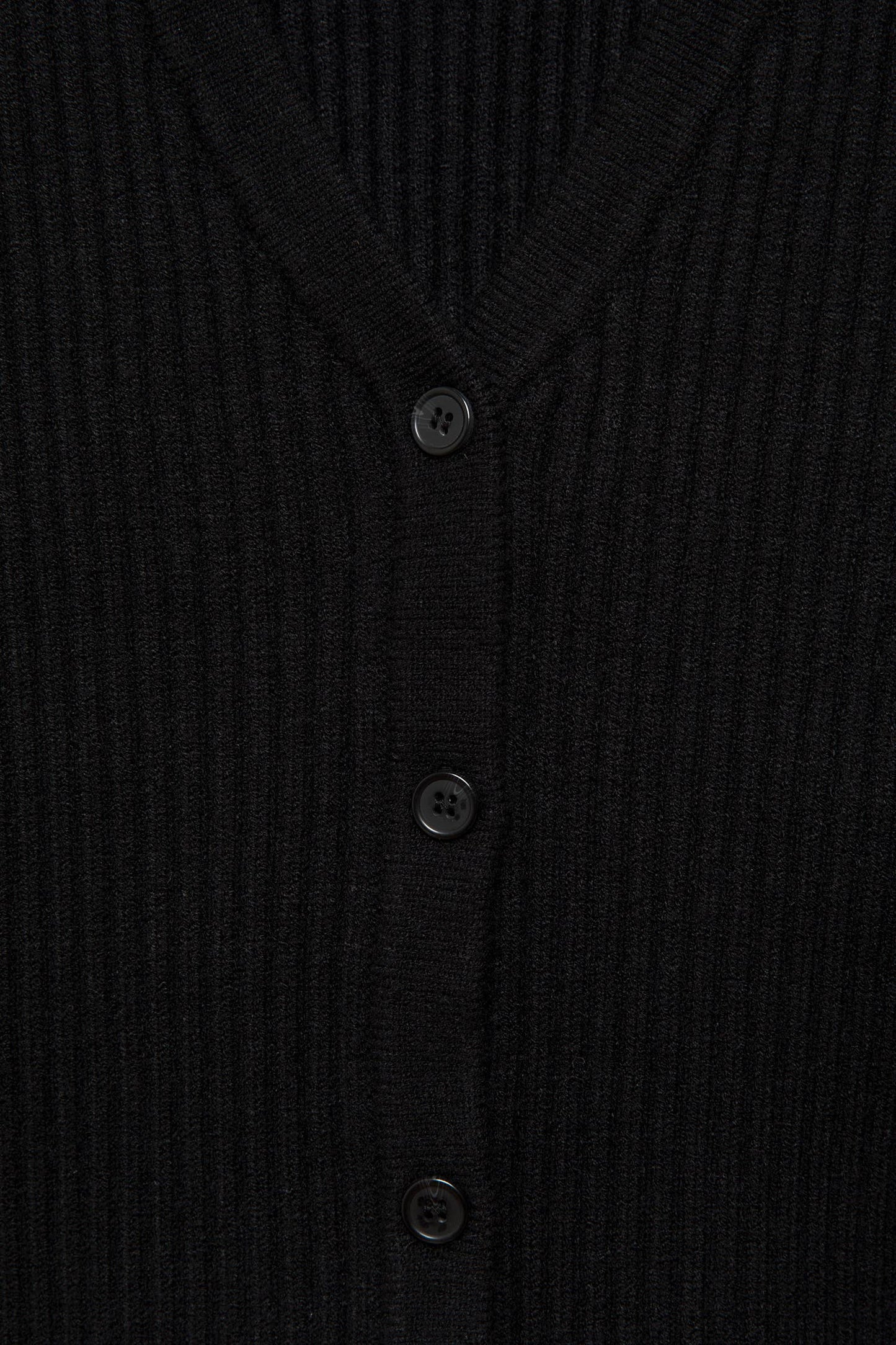 Cardigan a coste in maglia con bottoni