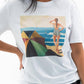 T-shirt estiva unisex con stampa beach