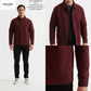 Giacca chic bordeaux in cotone con tasche