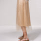 Gonna midi in tulle con paillettes