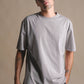 T-shirt uomo pigmentata in cotone biologico grigio elefante