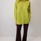 Camicia in popeline oversize verde lime
