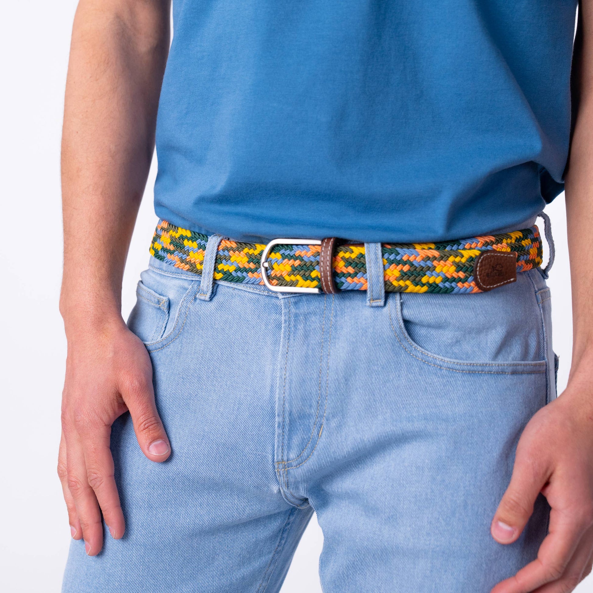 Cintura elastica intrecciata multicolor Zurigo