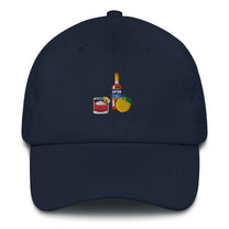 Cappellino cocktail Negroni in cotone con ricamo