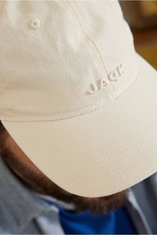 Cappellino da baseball in twill di cotone con ricamo tono su tono