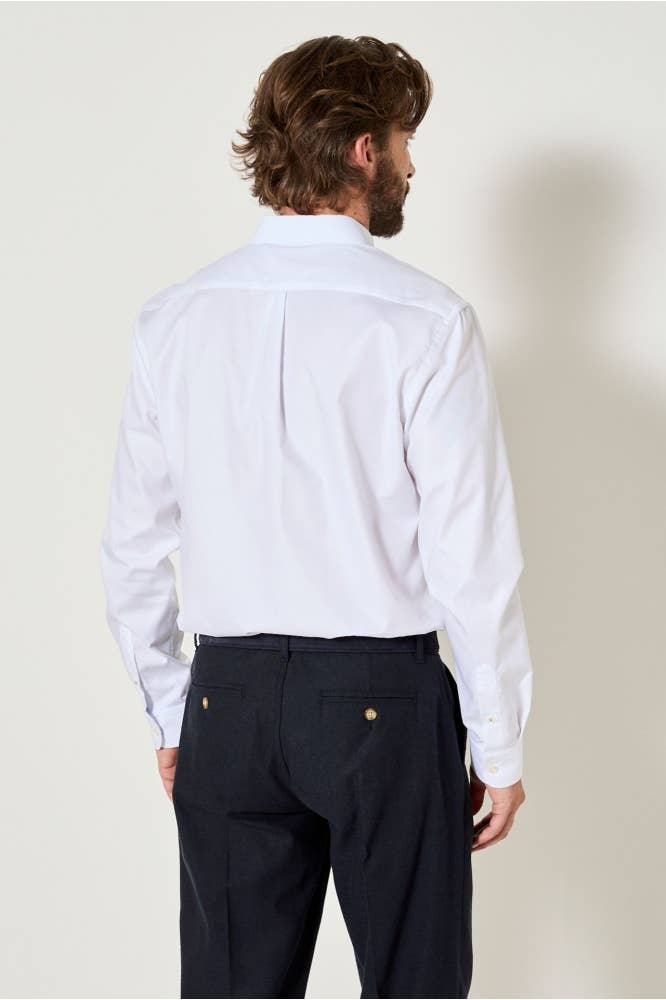 Camicia bianca Torneo Angelo in cotone GOTS
