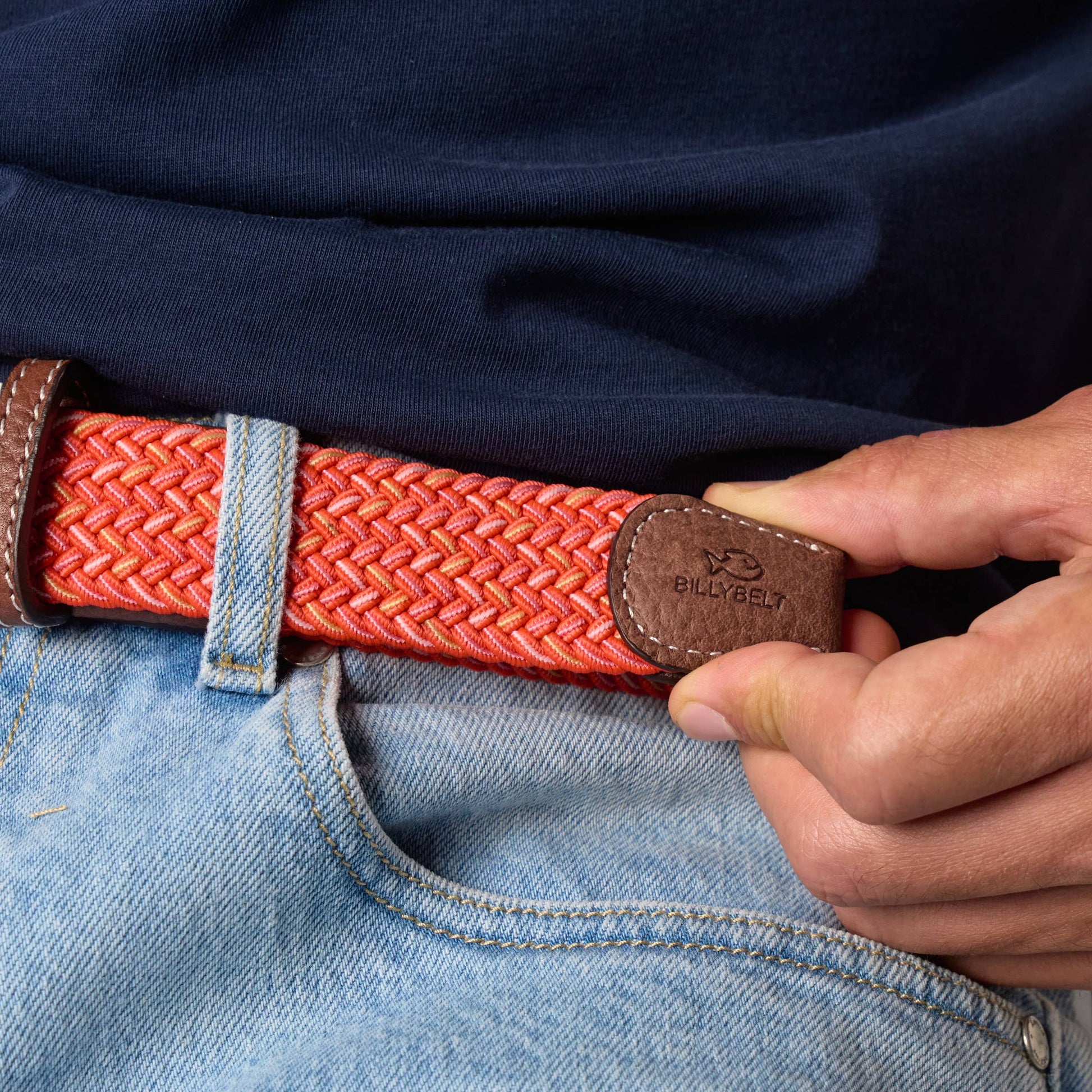 Cintura intrecciata elastica multicolore Söller