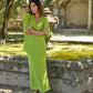 Completo maglia e gonna midi in maglia traforata