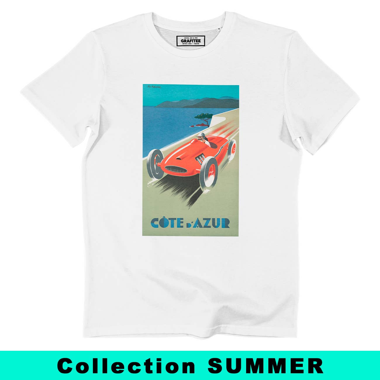 T-shirt Côte d’Azur Masseau in cotone biologico