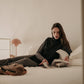 Tunica smanicata a collo alto in misto cashmere