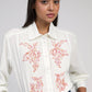 Camicia Selea ecru ricamata