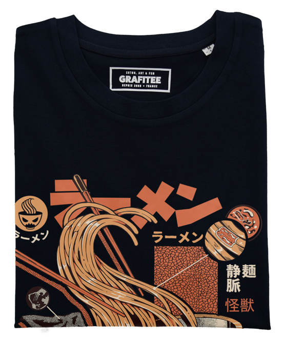 T-shirt manga ramen X-ray unisex in cotone biologico