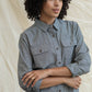 Camicia Lenon in chambray grigio ferro