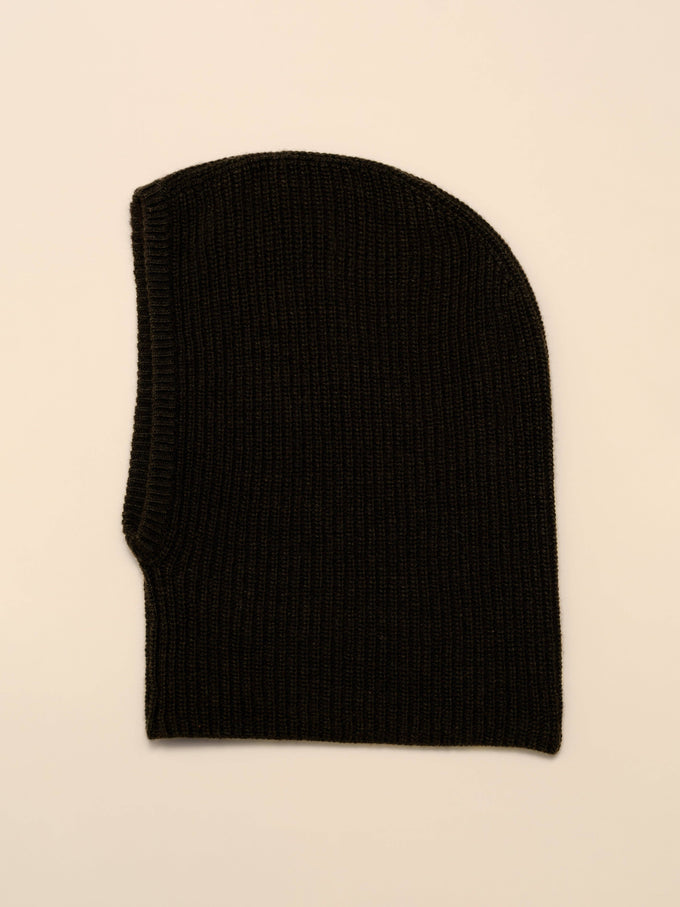 Passamontagna a coste in misto cashmere