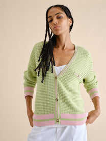 Cardigan in maglia di cotone con bottoni