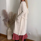 Cardigan lungo in maglia con cintura