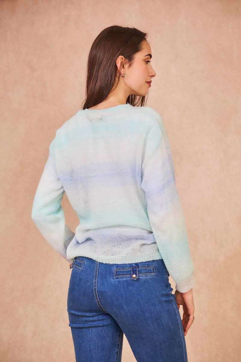 Maglione sfumato Moretta in tonalità pastello