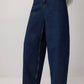 Pantaloni in denim a gamba ampia cropped