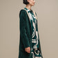 Cappotto cardigan in maglia con cappuccio verde