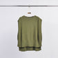 Poncho senza maniche in maglia strutturata con girocollo