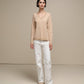 Maglione in maglia scollo a V con dettagli lurex