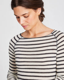 Maglia a righe stile marinaio Amalie in lana e viscosa