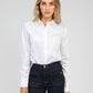 Camicia bianca con colletto ricamato di perline