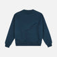 Felpa oversize donna in cotone organico blu Poseidon