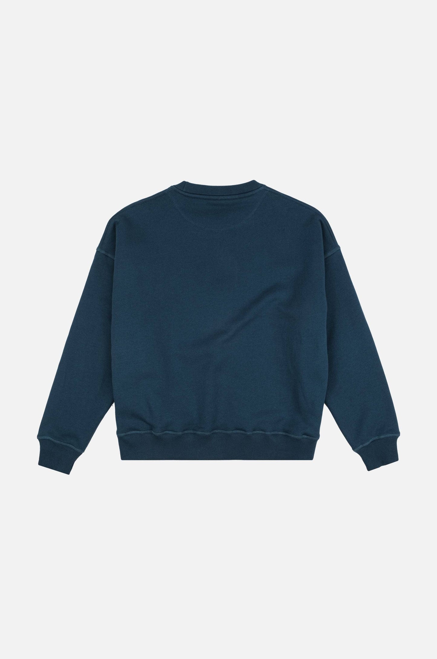 Felpa oversize donna in cotone organico blu Poseidon