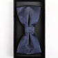 Set papillon preannodato e fazzoletto da taschino blu navy