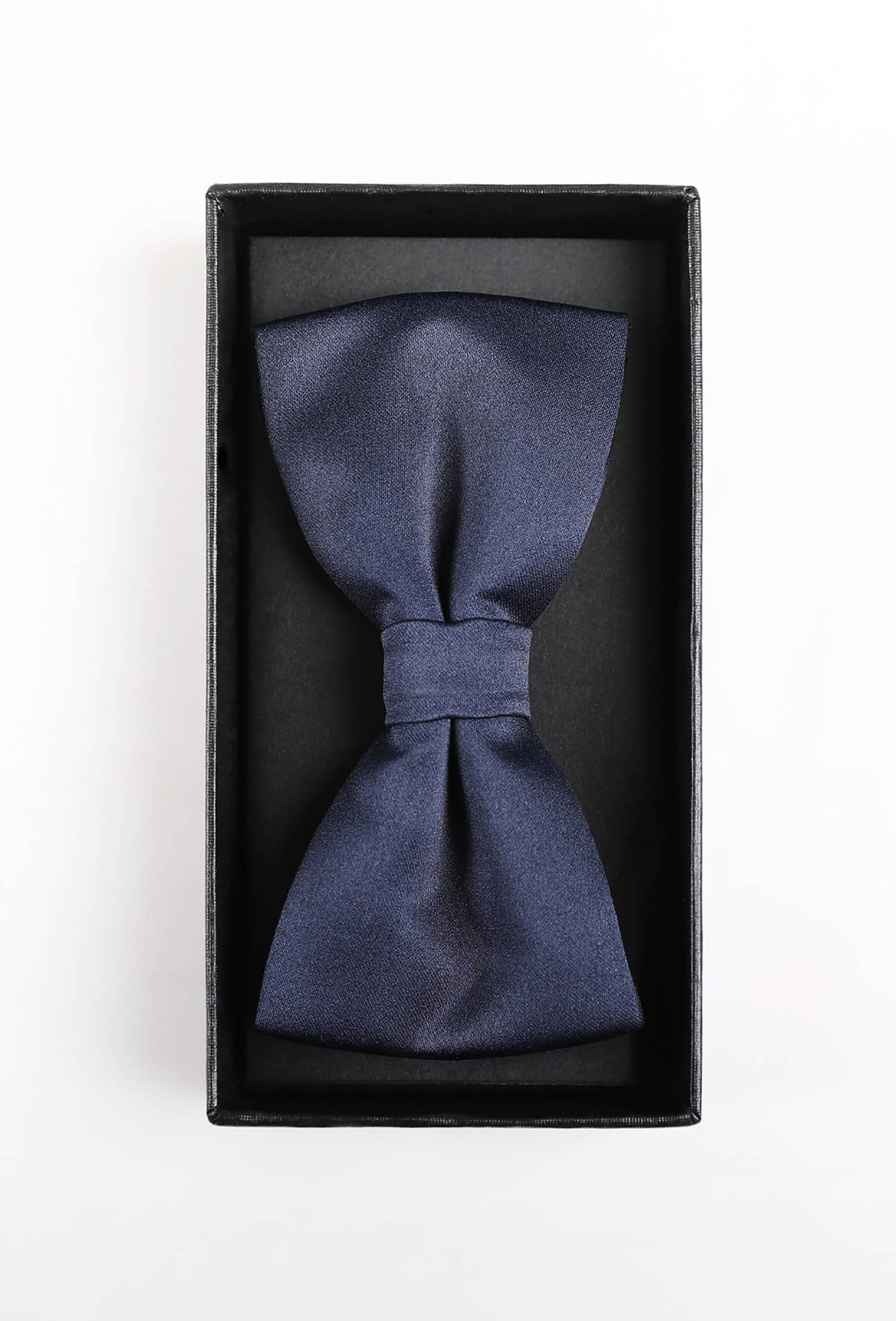 Set papillon preannodato e fazzoletto da taschino blu navy