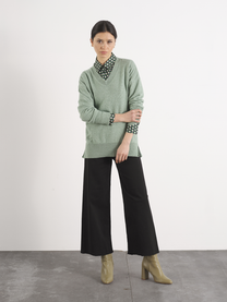 Maglione in maglia con scollo a V
