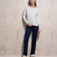 Maglione donna in maglia lurex girocollo