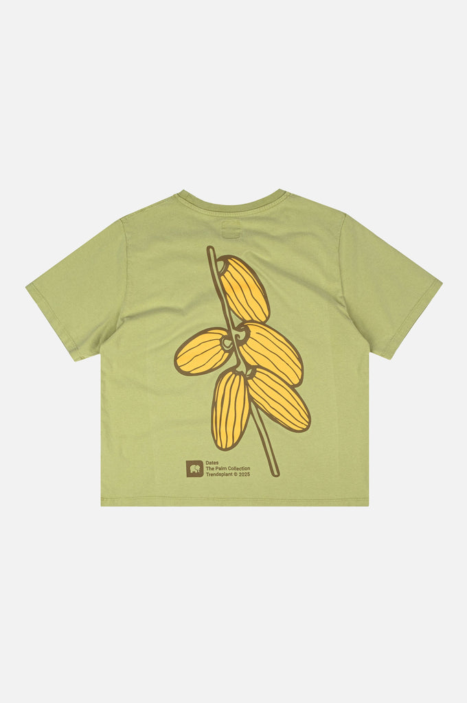 T-shirt pigmentata donna Datil verde palma