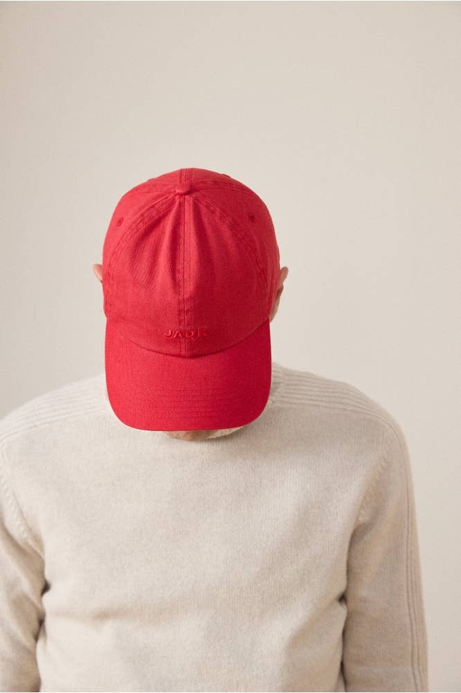 Cappellino Vic in cotone con ricamo tono su tono