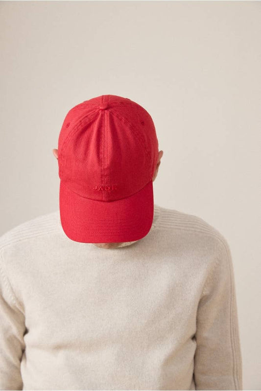 Cappellino Vic in cotone con ricamo tono su tono