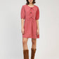 Vestito corto Oleonia rosa