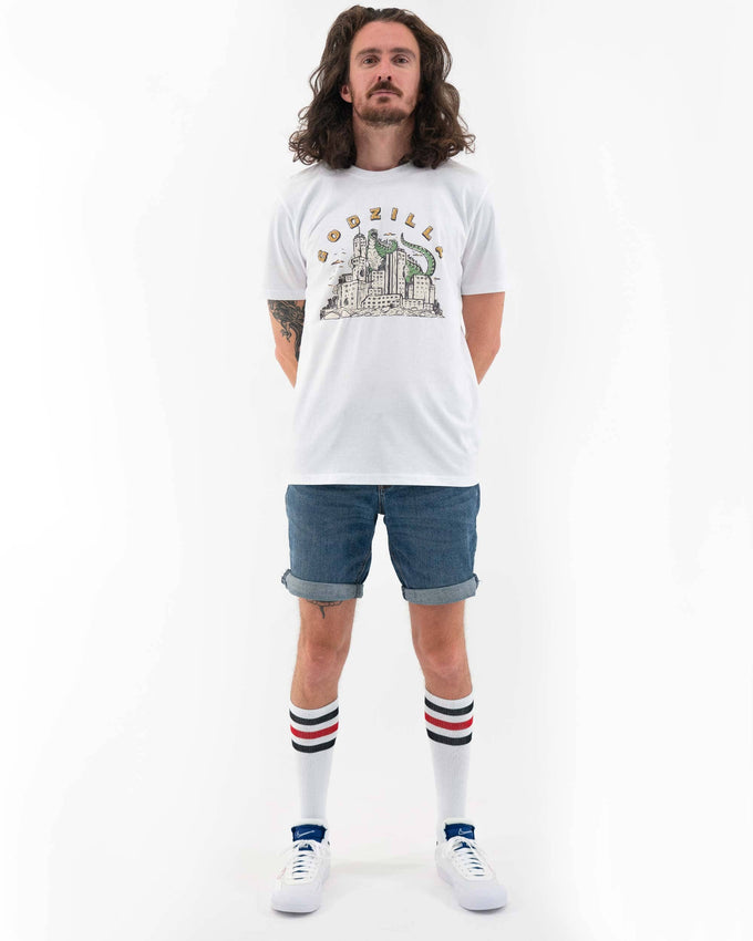 T-shirt Godzilla con grafica Kaiju giapponese