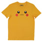 T-shirt unisex gialla con faccina di Pikachu kawaii