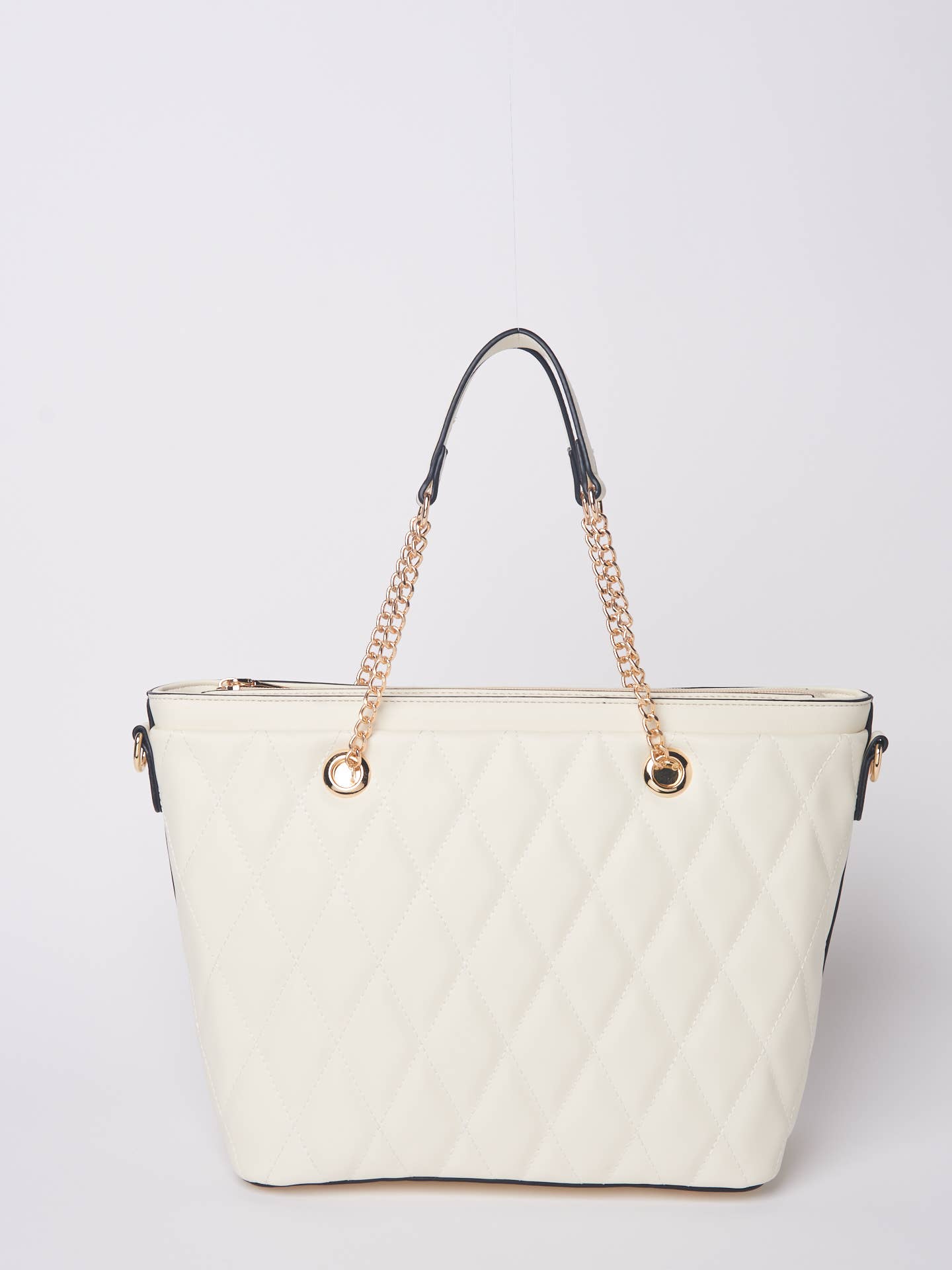 Borsa shopper trapuntata in similpelle