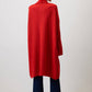 Cardigan oversize in maglia con tasche rosso