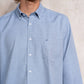 Camicia uomo in cotone misto con colletto button-down