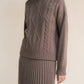 Maglione a trecce in misto cashmere