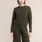 Maglione girocollo boxy in misto cashmere