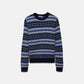 Maglione jacquard girocollo a maniche lunghe