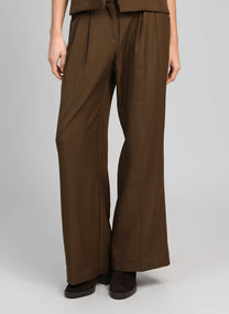 Pantaloni a vita alta ampi color militare