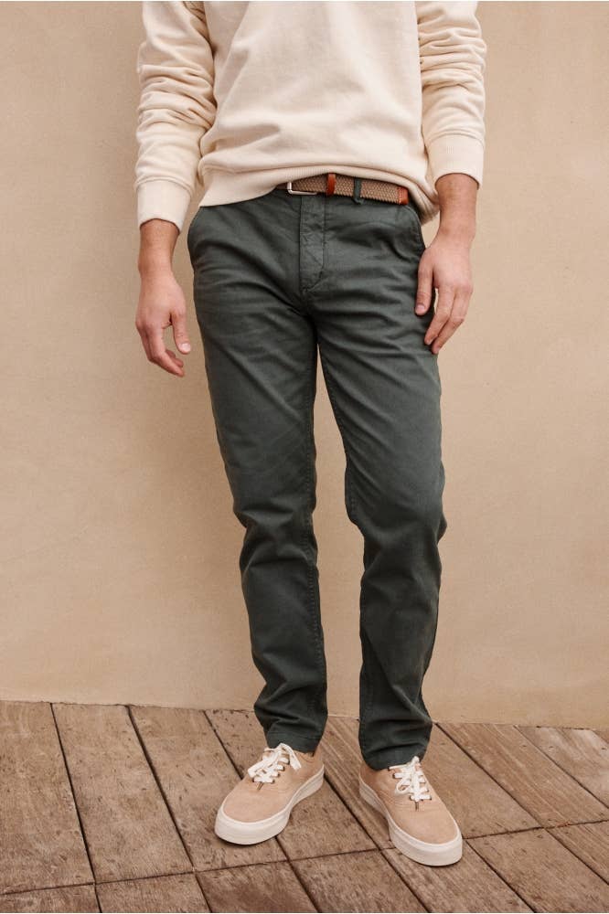 Pantaloni chino slim Joe verde abete