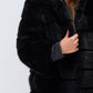 Cappotto in ecopelliccia nero da donna