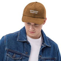 Cappello dad hat in velluto a coste Espresso Martini