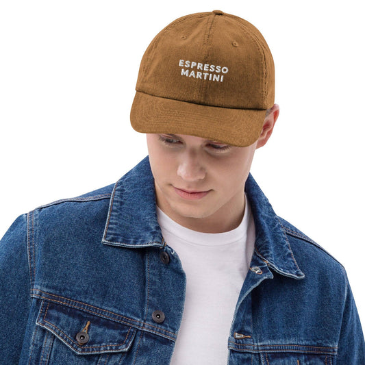 Cappello dad hat in velluto a coste Espresso Martini
